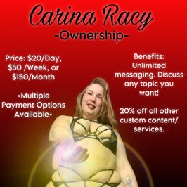 Carina Racy 1 Week Ownership