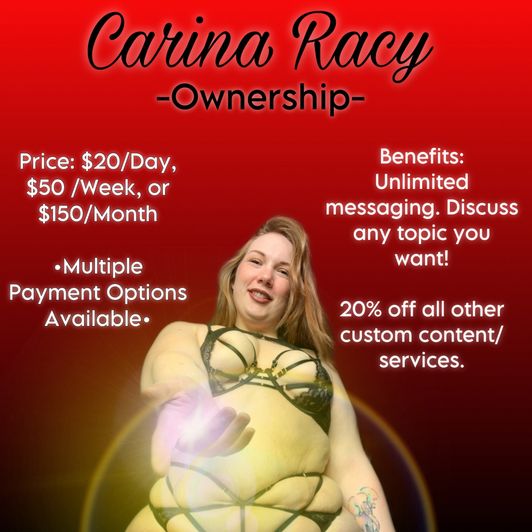 Carina Racy Month Ownership