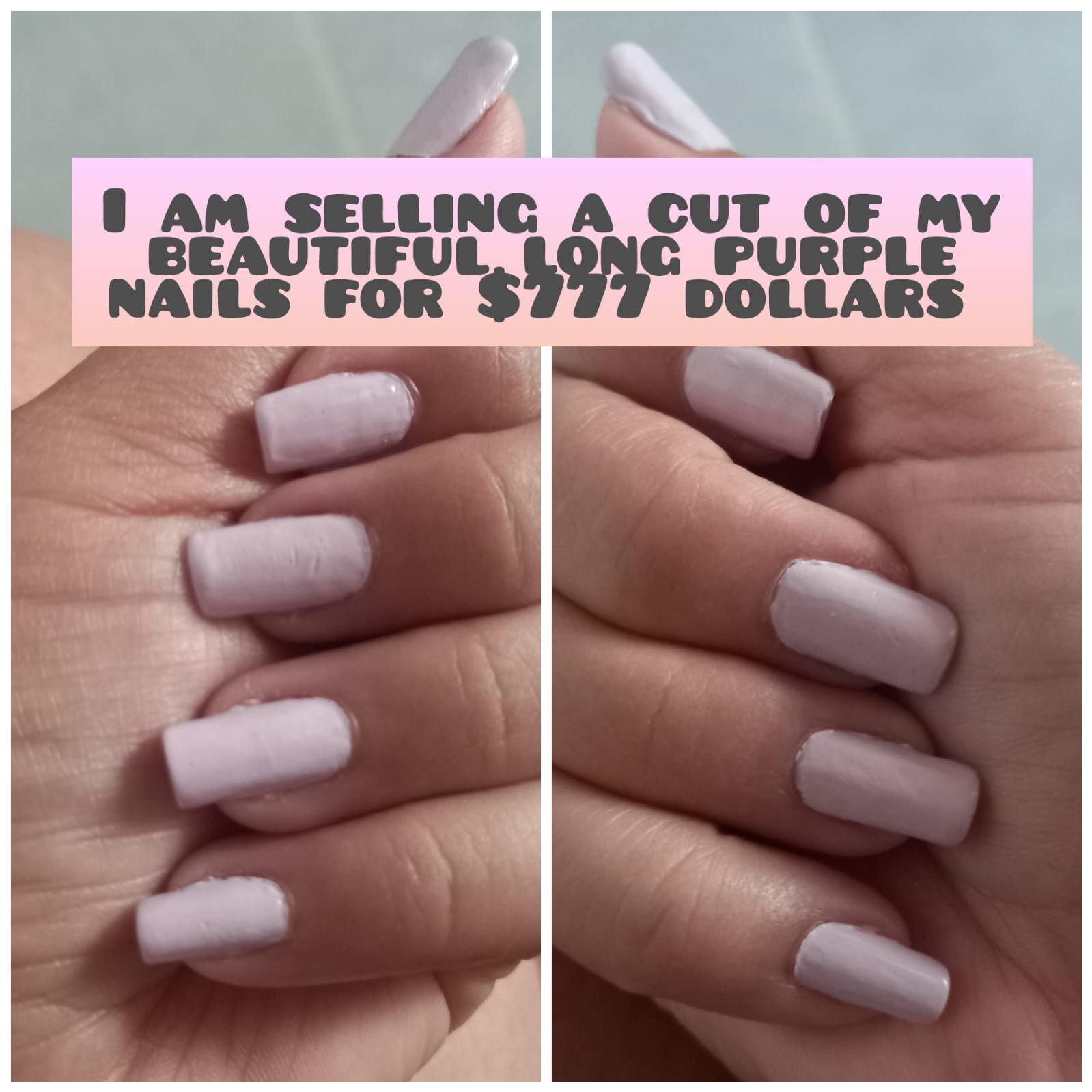 I am selling cuts of my beautiful natural nails