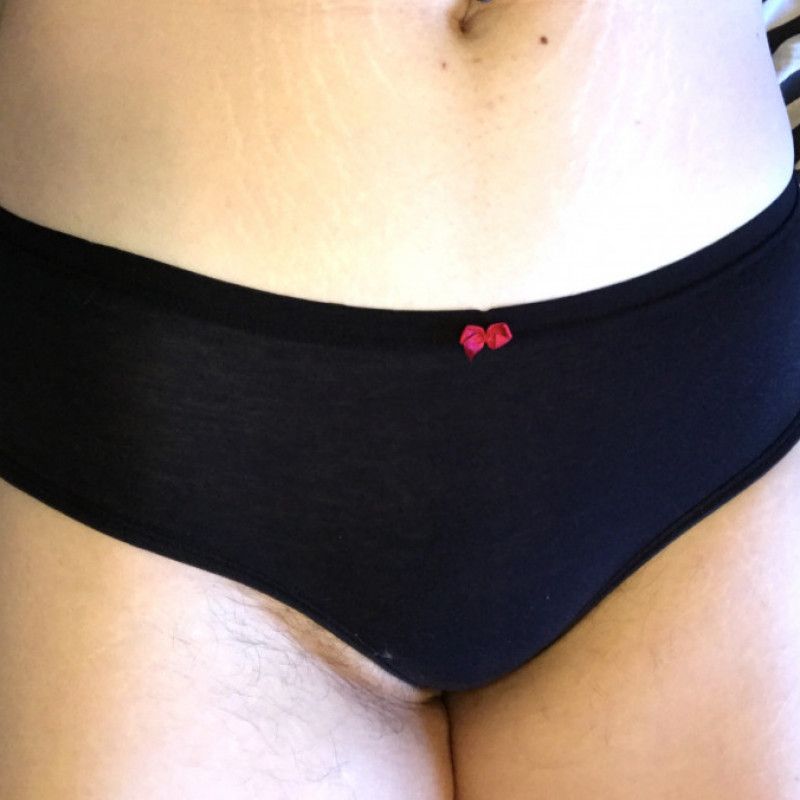 Black Cotton Panties w Bow 10 YRS OLD