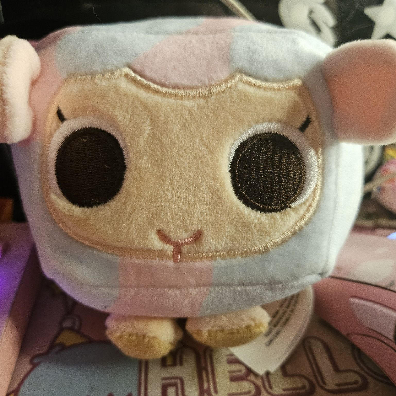 LilOpossumGirl cotton candy lamb plush