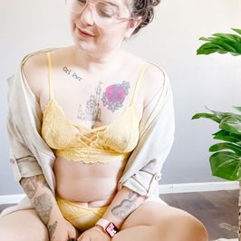 Yellow bra and panty