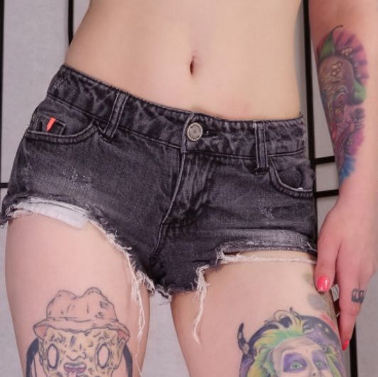 Distressed Booty Jean Shorts