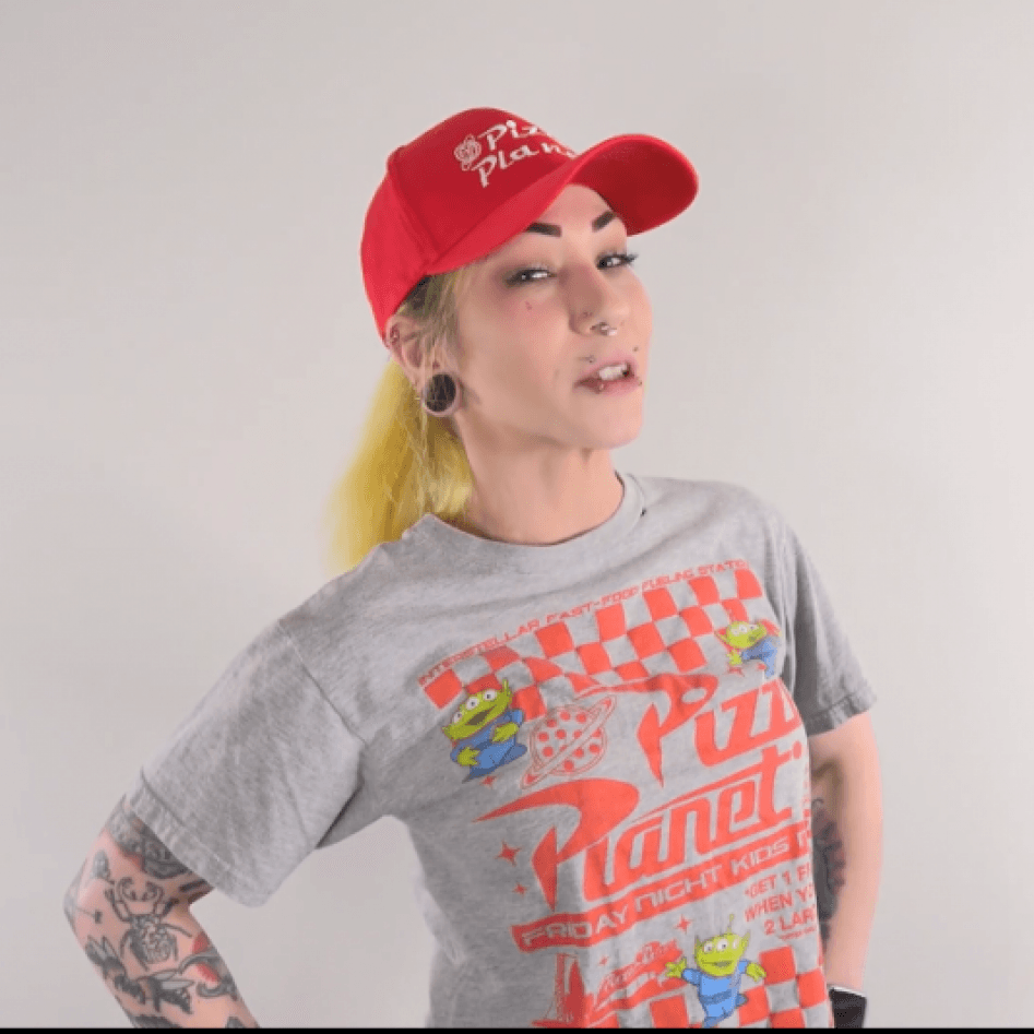 Pizza Girl Hat N Tee Bundle