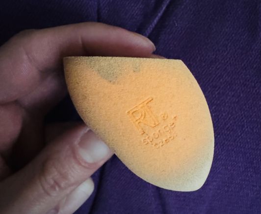 Used Makeup Sponge Orange