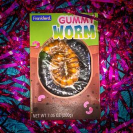 BIG Cum Covered Gummy Worm Yellow Green