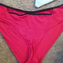 Pair of red la senza dirty panties