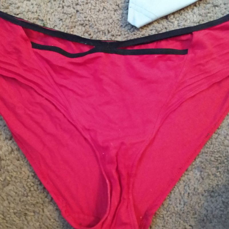 Pair of red la senza dirty panties