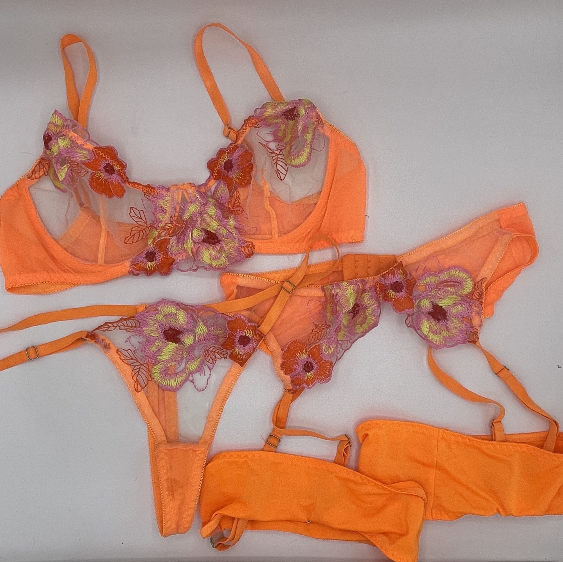 Orange Lingerie Set