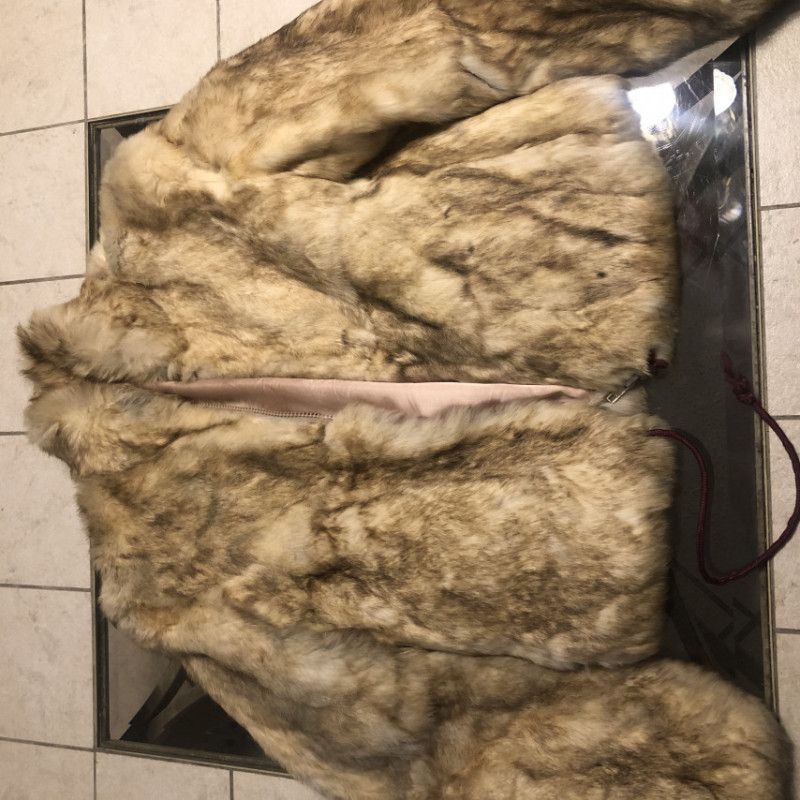 Vintage rabbit fur coat