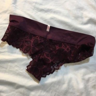 Burgundy lace boyshorts