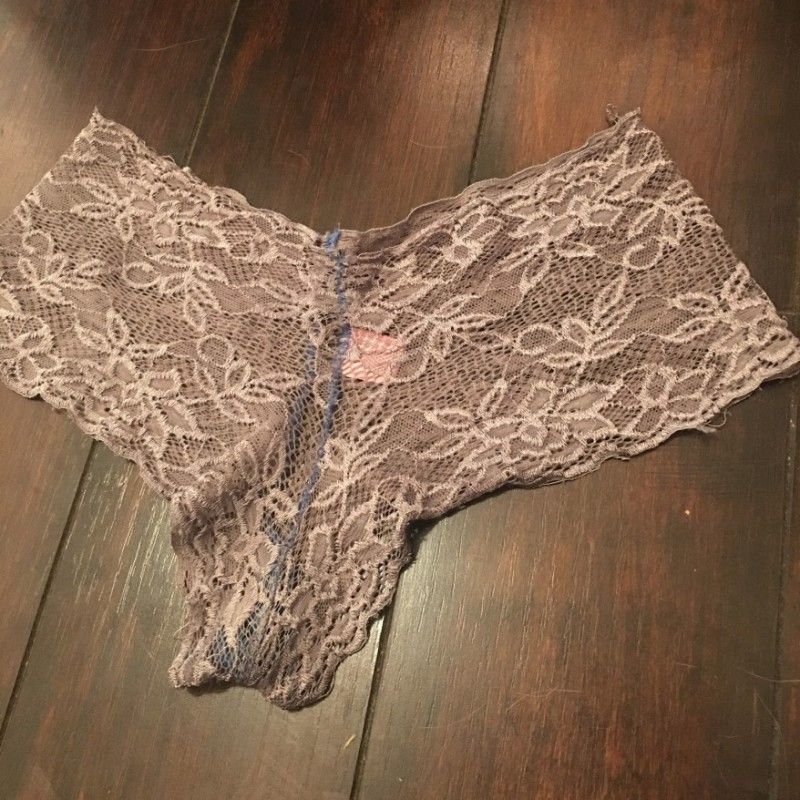 Gray Lace Cheeky Panties