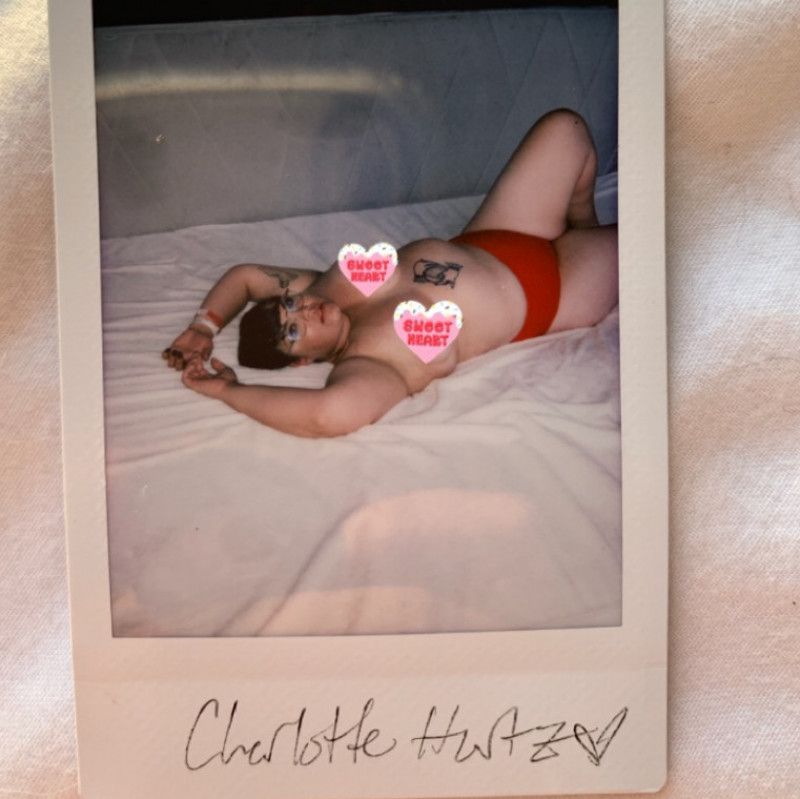 Signed topless Polaroid