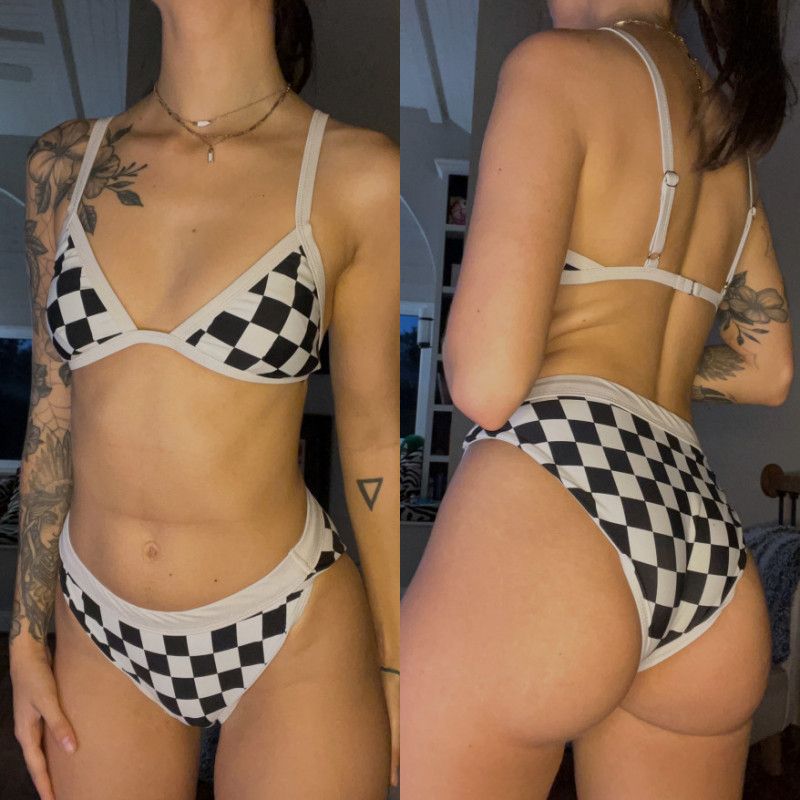 Checkered bikini set