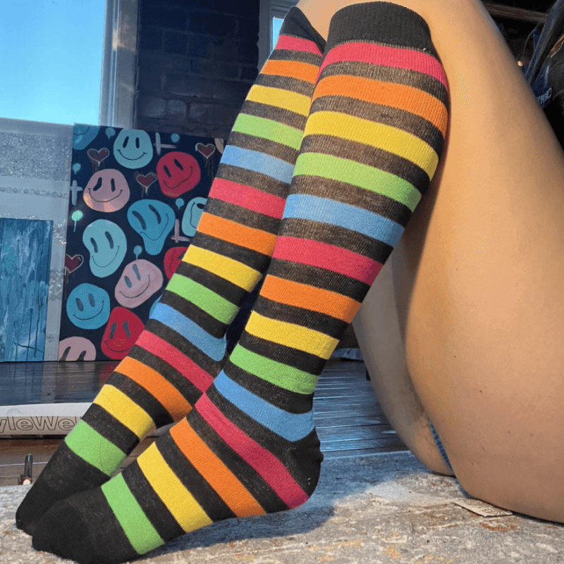 Rainbow stripe socks