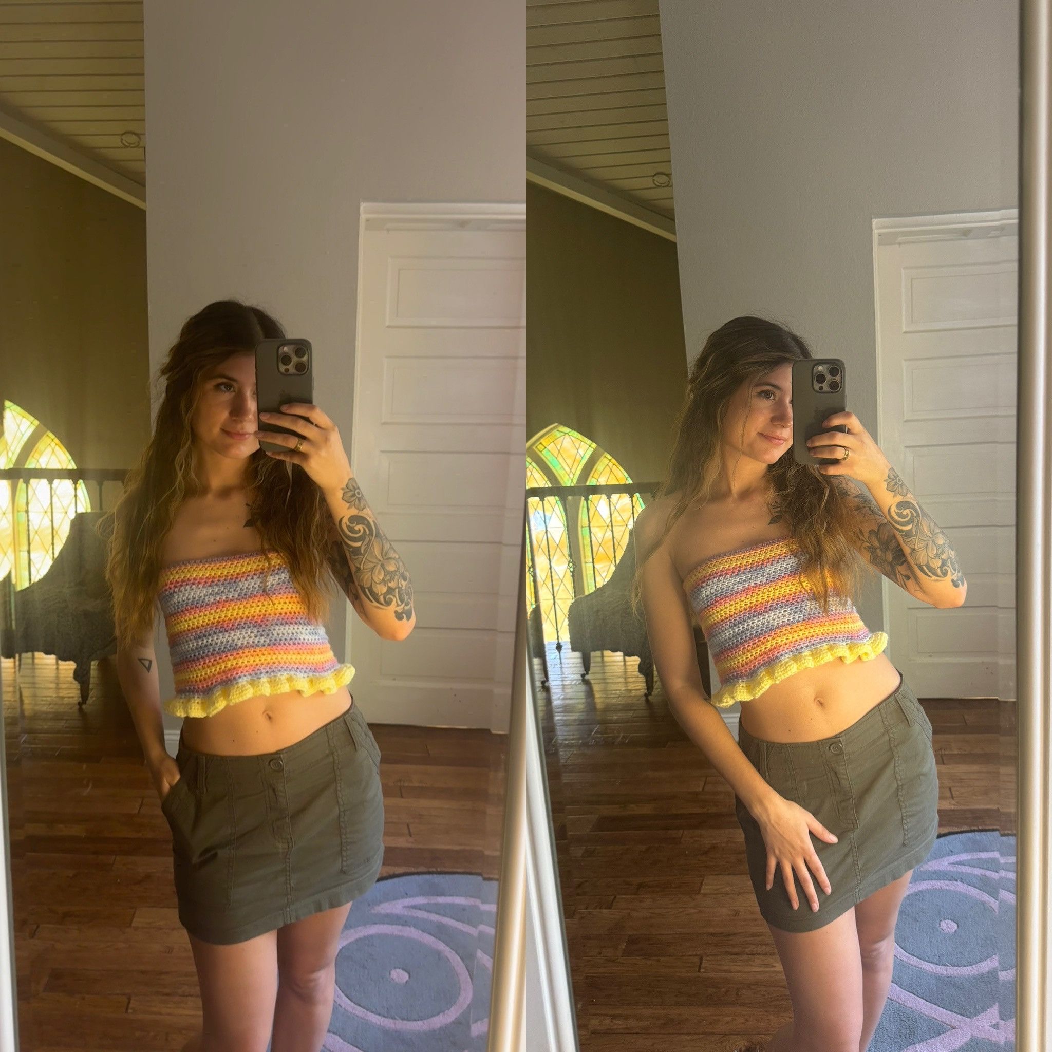 Hand made tube top