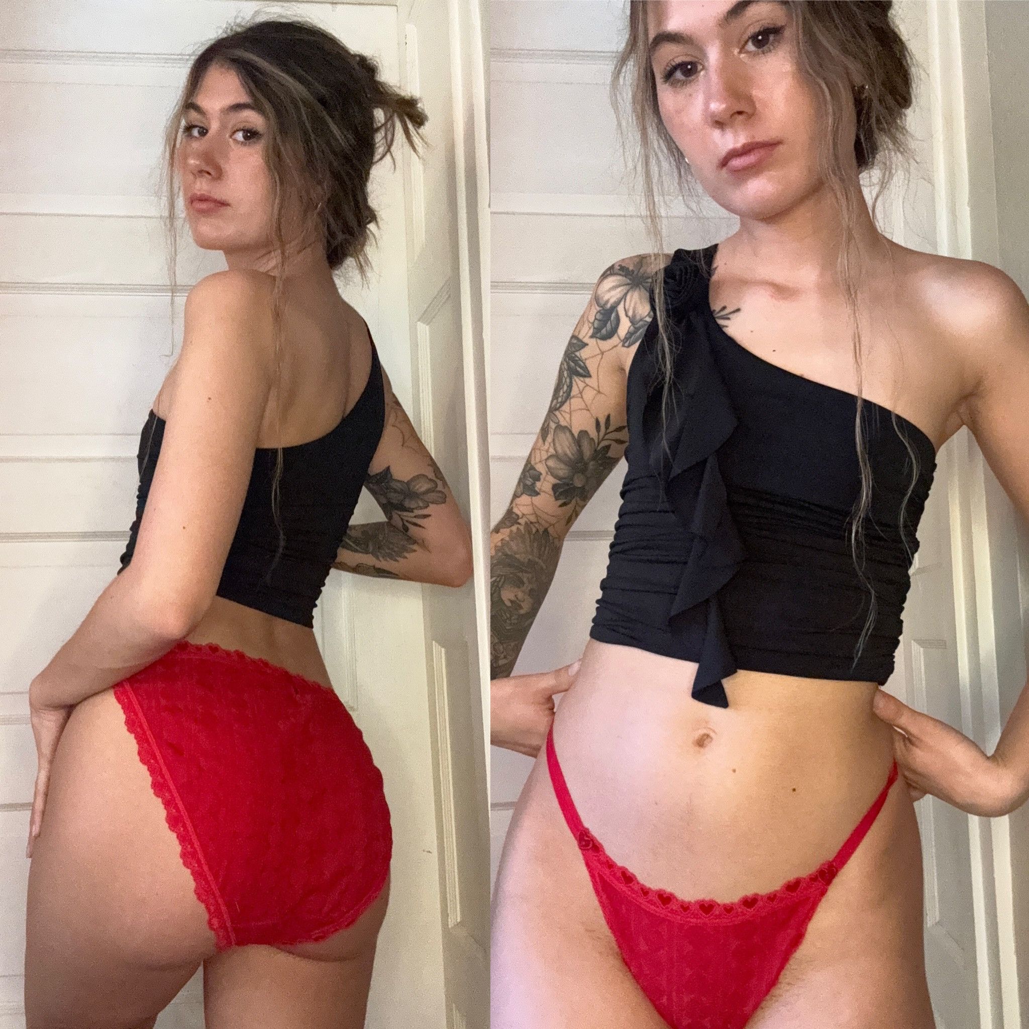 Red heart fullback panty