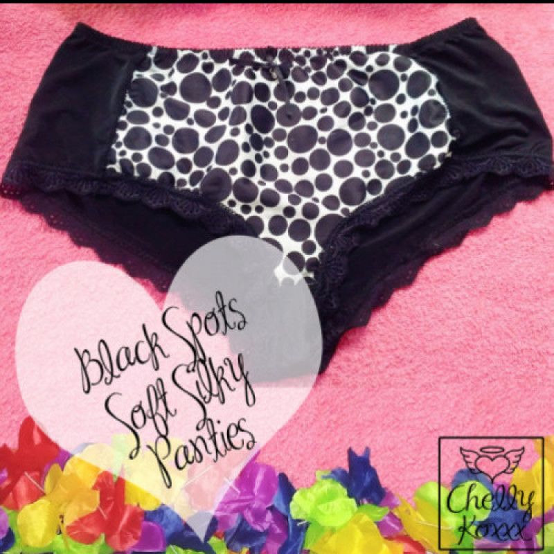 Black Spots Soft Silky Panties