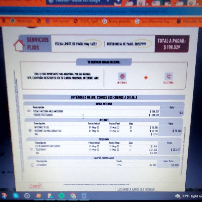 Internet bill for my home ✅✅