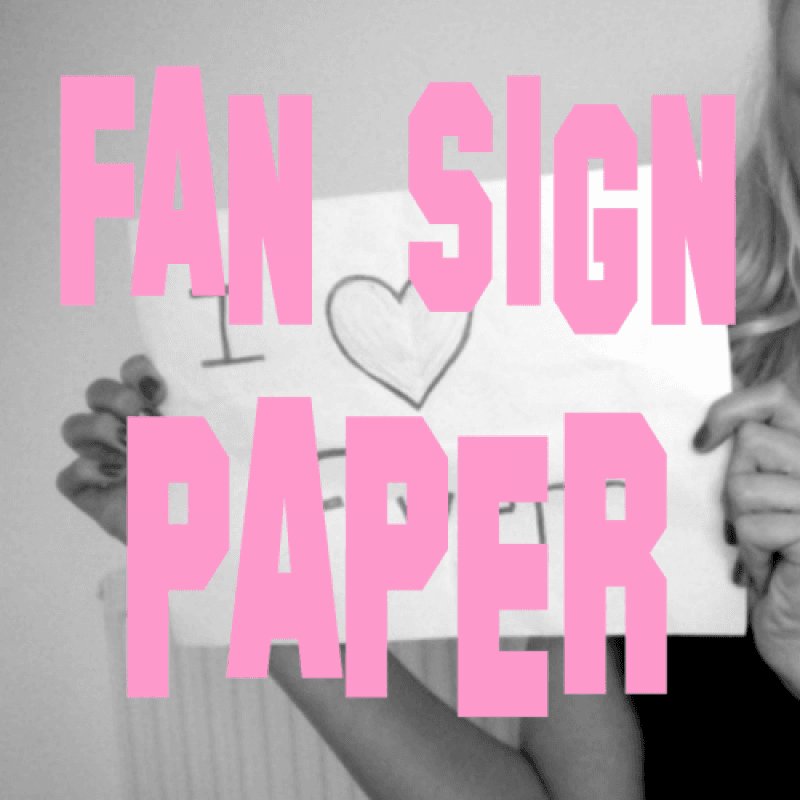 FAN SIGN PAPER