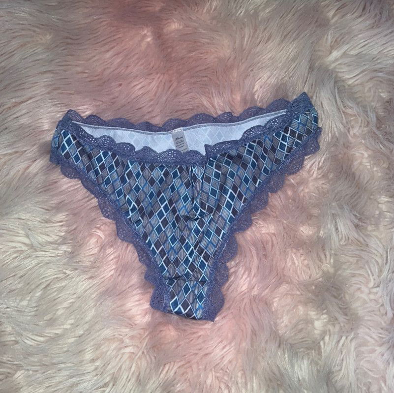 blue diamond lace goddess thong