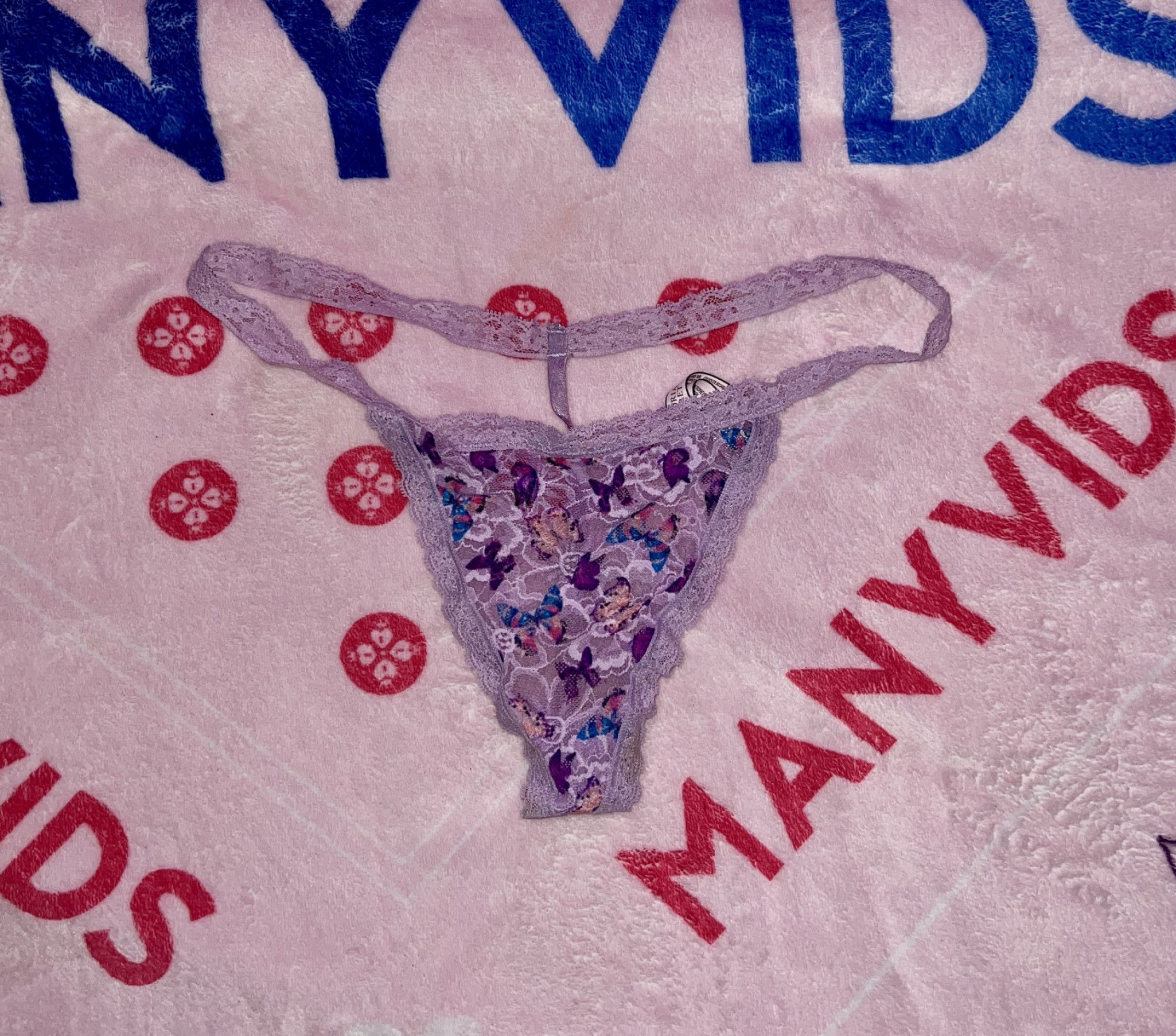 VS Lavender Butterfly Lacie G String Thong