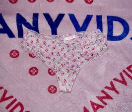 White and Pink Flower Print Seamless Hipster Panty