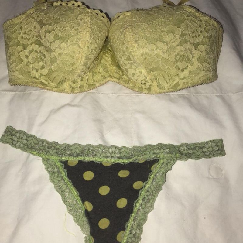 Green Yellow Bra Panty set