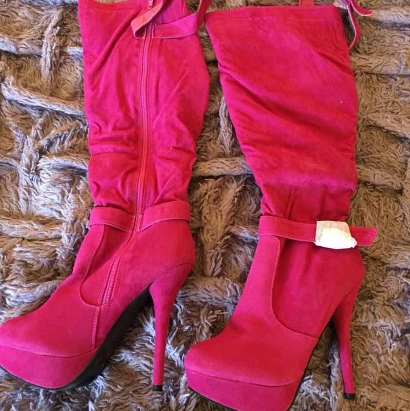 Pink Stiletto Boots