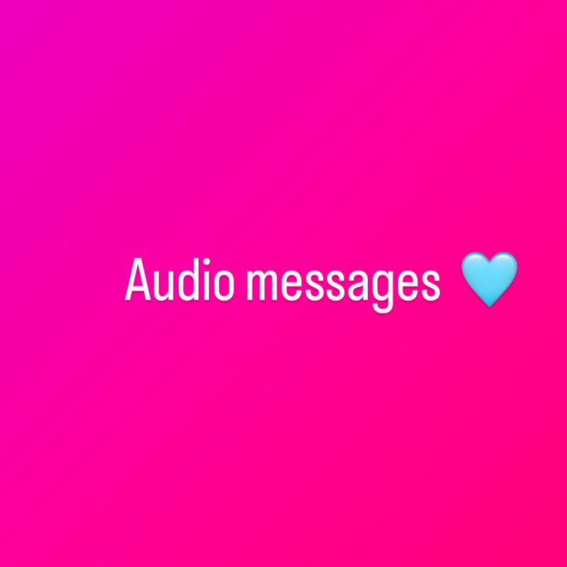 DIRTY TALK Talk to me through audio messages!  2 messages