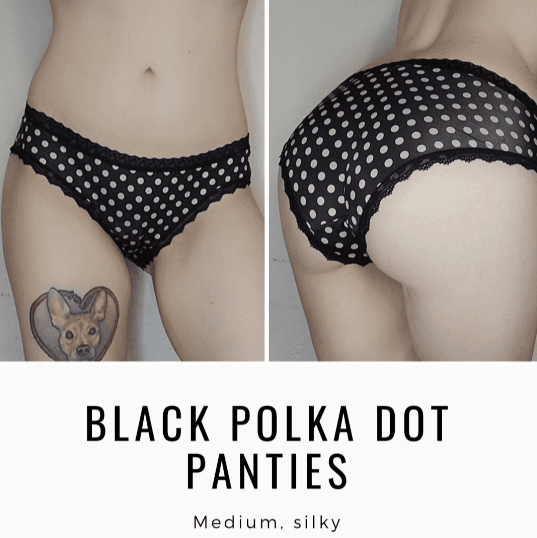 Black polka dot panties