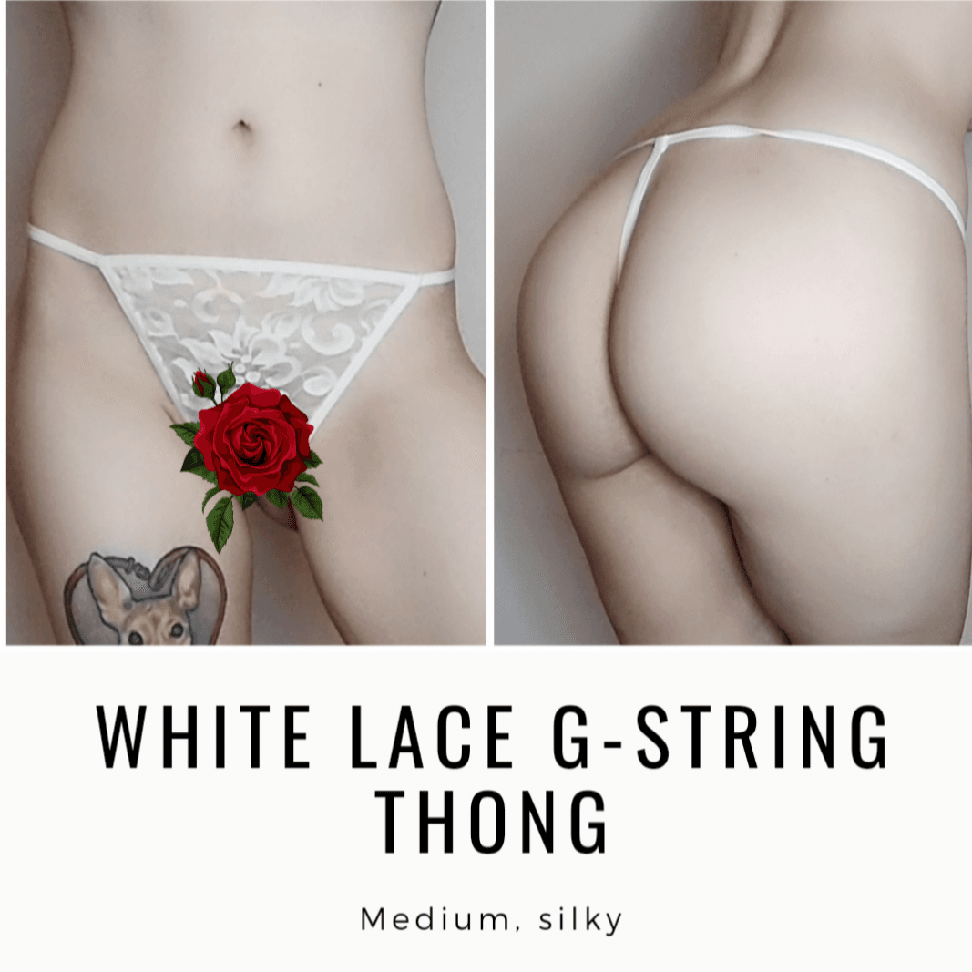 White lace gstring thong