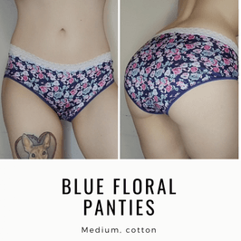 Blue floral panties