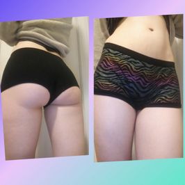 Rainbow spandex boyshorts