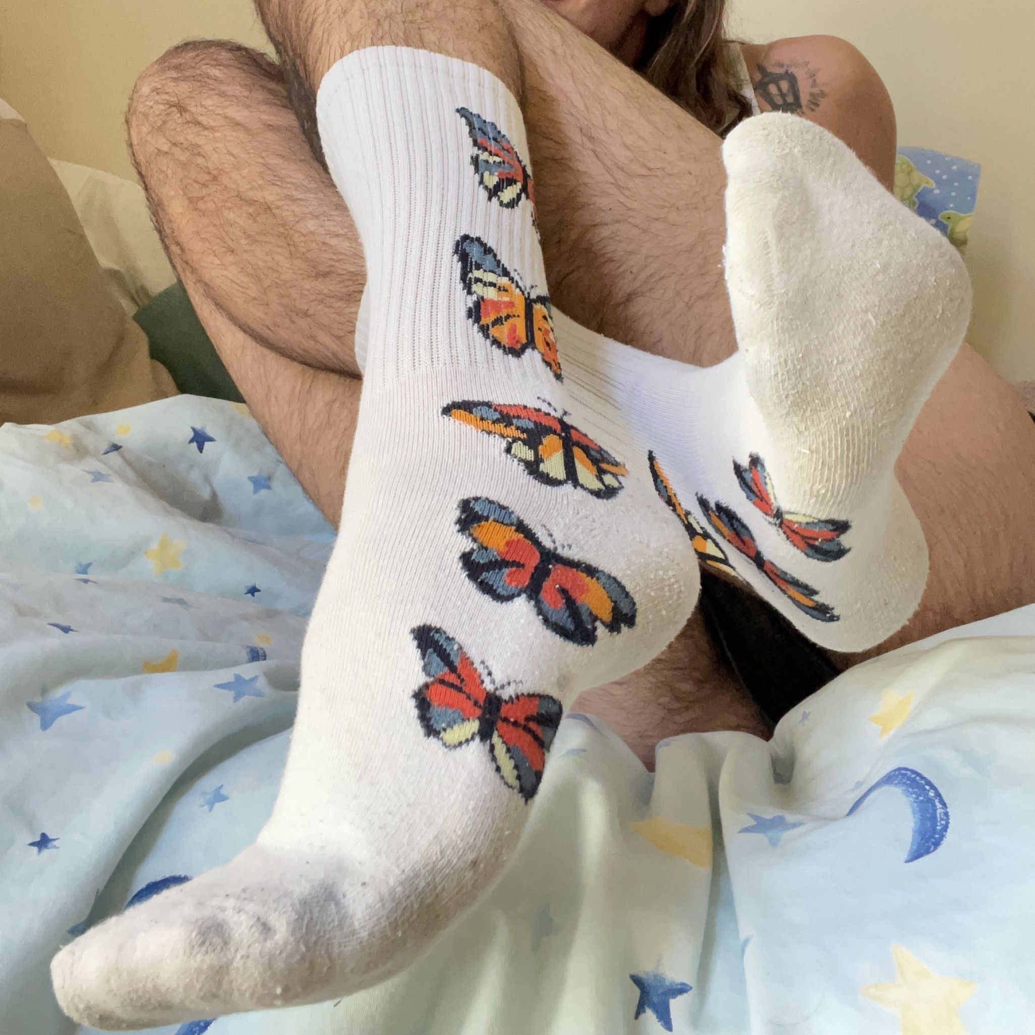 Dirty Butterfly Tube Socks