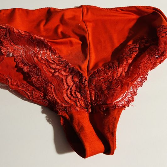 Used Red Holiday Special Panties