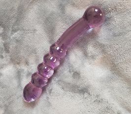 Purple Glass Dildo and Video