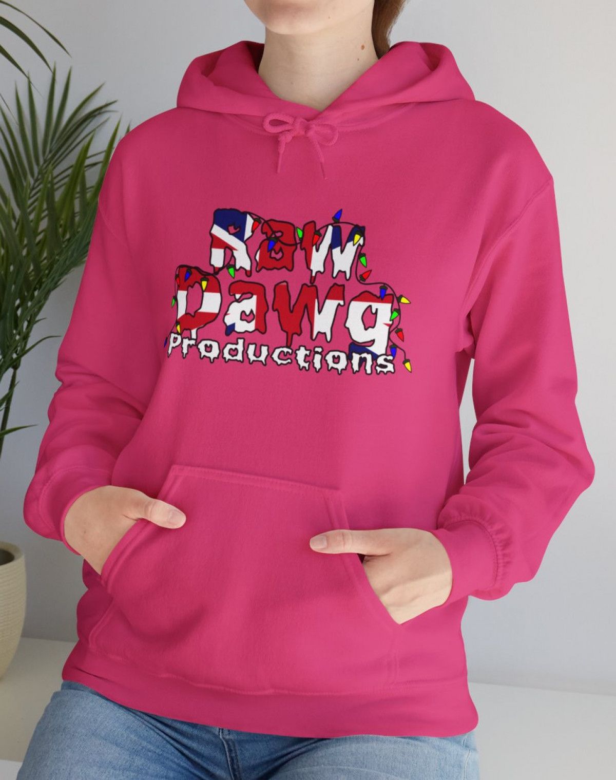 Pink Raw Dawg Xmas Hoodie