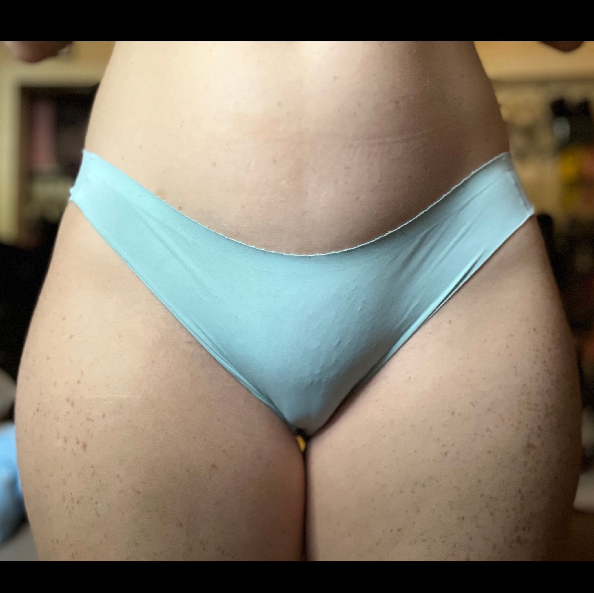 Blue Spandex Thong