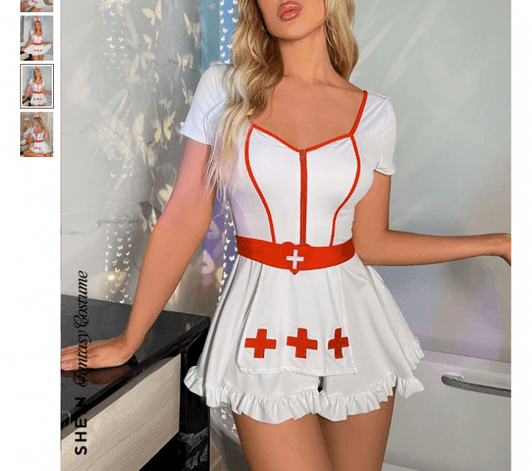 Role play white nurse costume