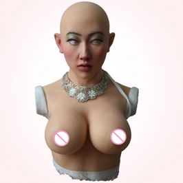 Realistic Silicone Woman Face Breast