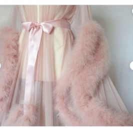 Spoil me with this feather dressing gown