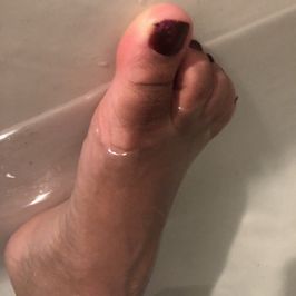 foot soaked water