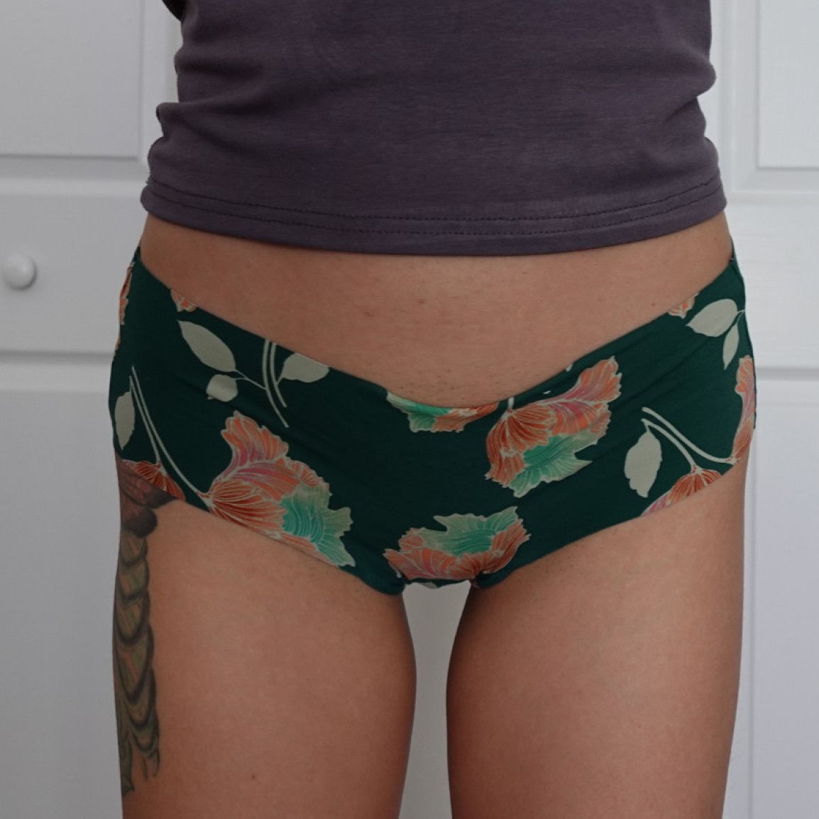 floral silk bikini panties