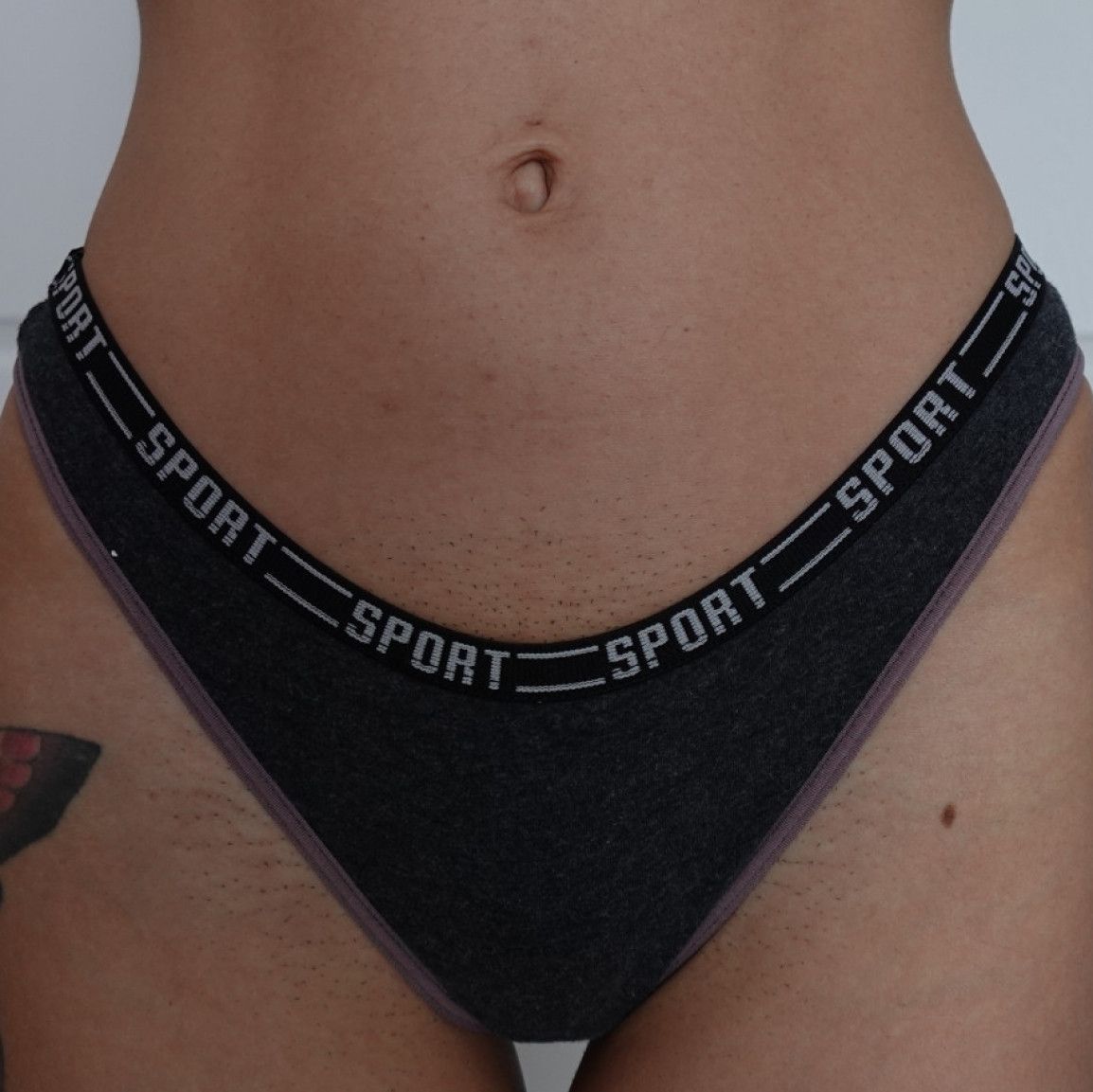 12 year old grey cloth sport thong