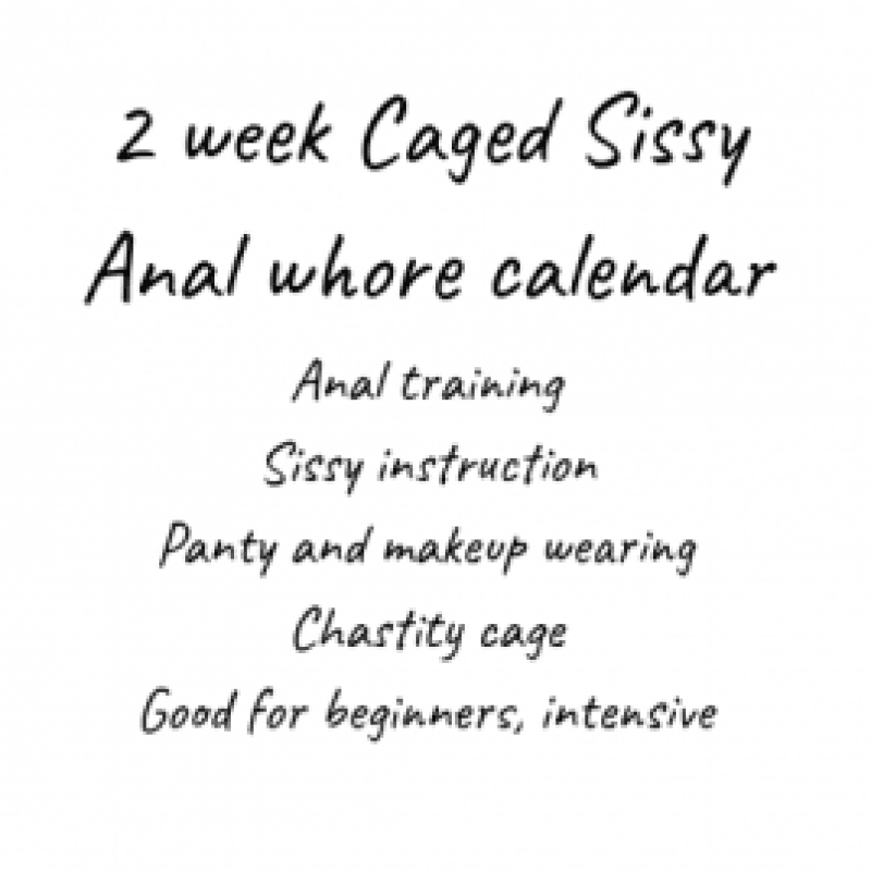 2 week Caged Sissy  Anal whore calendar