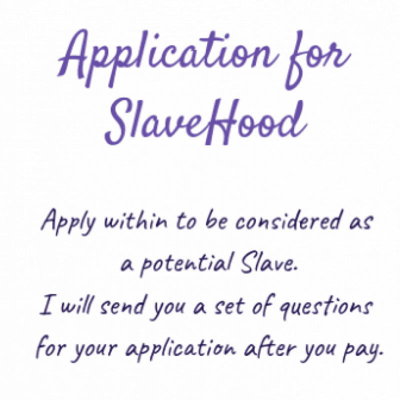 Slave Application Fee