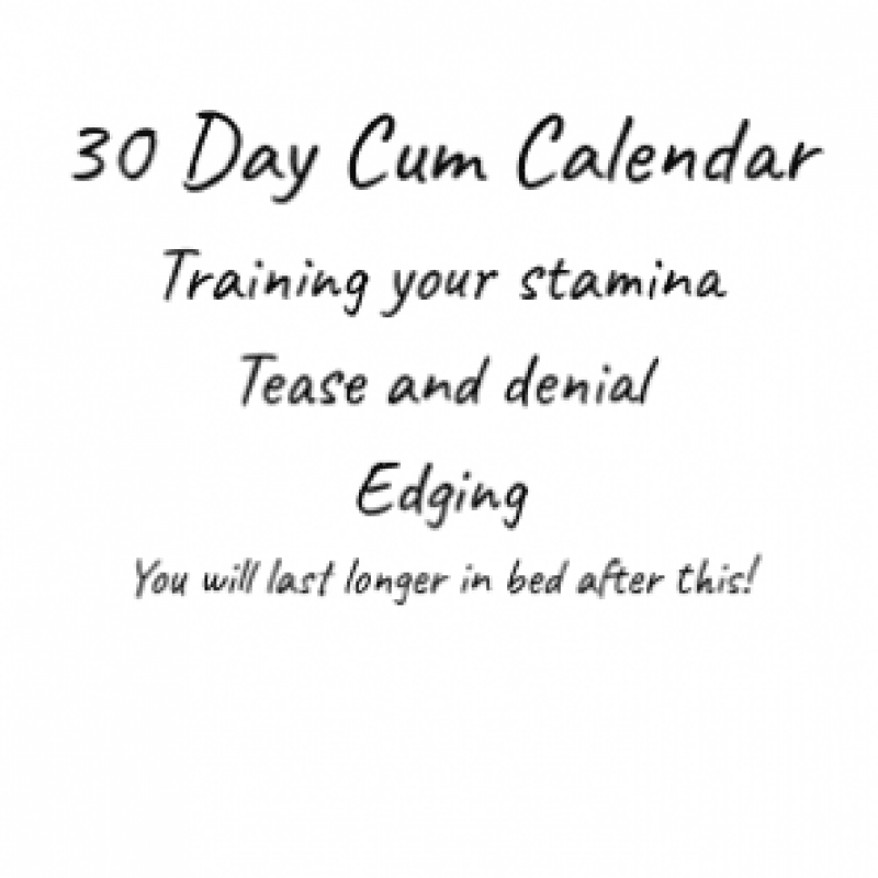 30 day cum calendar stamina training