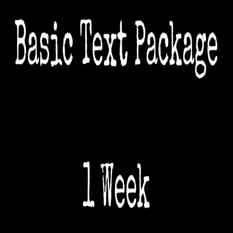 Basic Text Package 1 Week