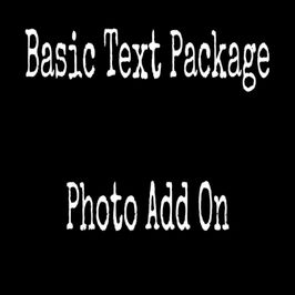 Basic Text Package Photo Add On